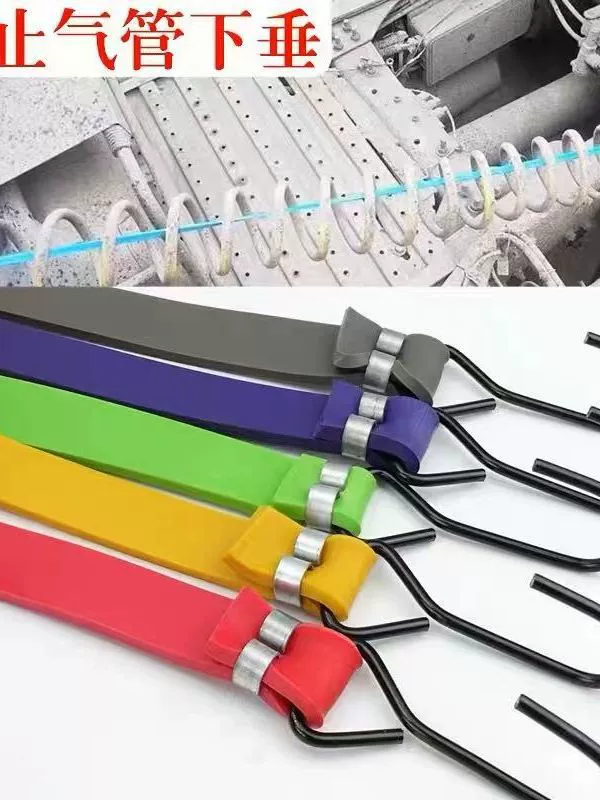 Большой грузовой полуприцеп, спиральная воздушная труба, противопровисающая высокоэластичная бандажная балка, тормозная воздушная труба, тянущая веревка, силиконовый связывающий ремень