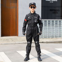 儿童警察特警种兵小演出制服警长衣服夏季全套军装备女男童长短袖