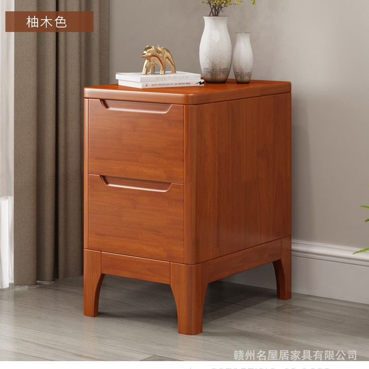 Mesita de Noche para Dormitorio, Madera Maciza, Estilo Simple y Moderno, Nueva Mesita de Noche de Alta Gama 2023, Venta Directa de Fábrica