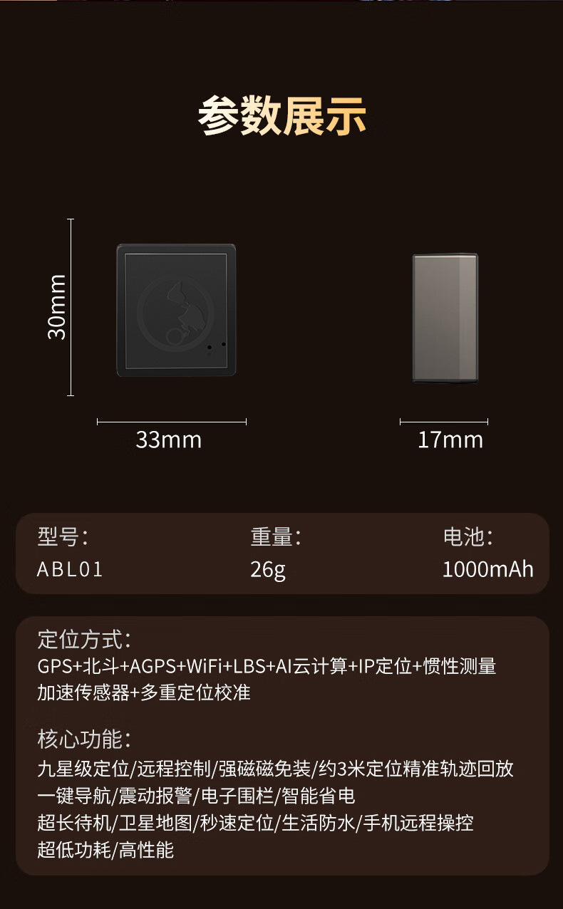 4g Small Square Device with Full Network Compatibility, Beidou Gps Locator, Multi-Scenario Tracker, Pet Locator, Anti-Loss Device