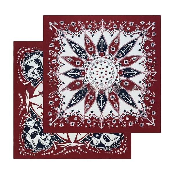 Pure Cotton American retro anchor printed square scarf 55x55cm hip hop Hip Hop Hip Hop square scarf bandana motorcycle square scarf