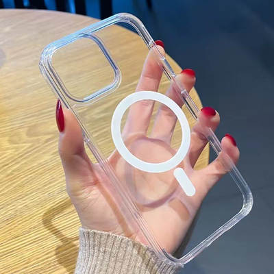 Acrylic Transparent Magnetic Mobile Phone Case Apple 13 Wholesale iPhone15pro Box Packaging Advanced Sense 13pro