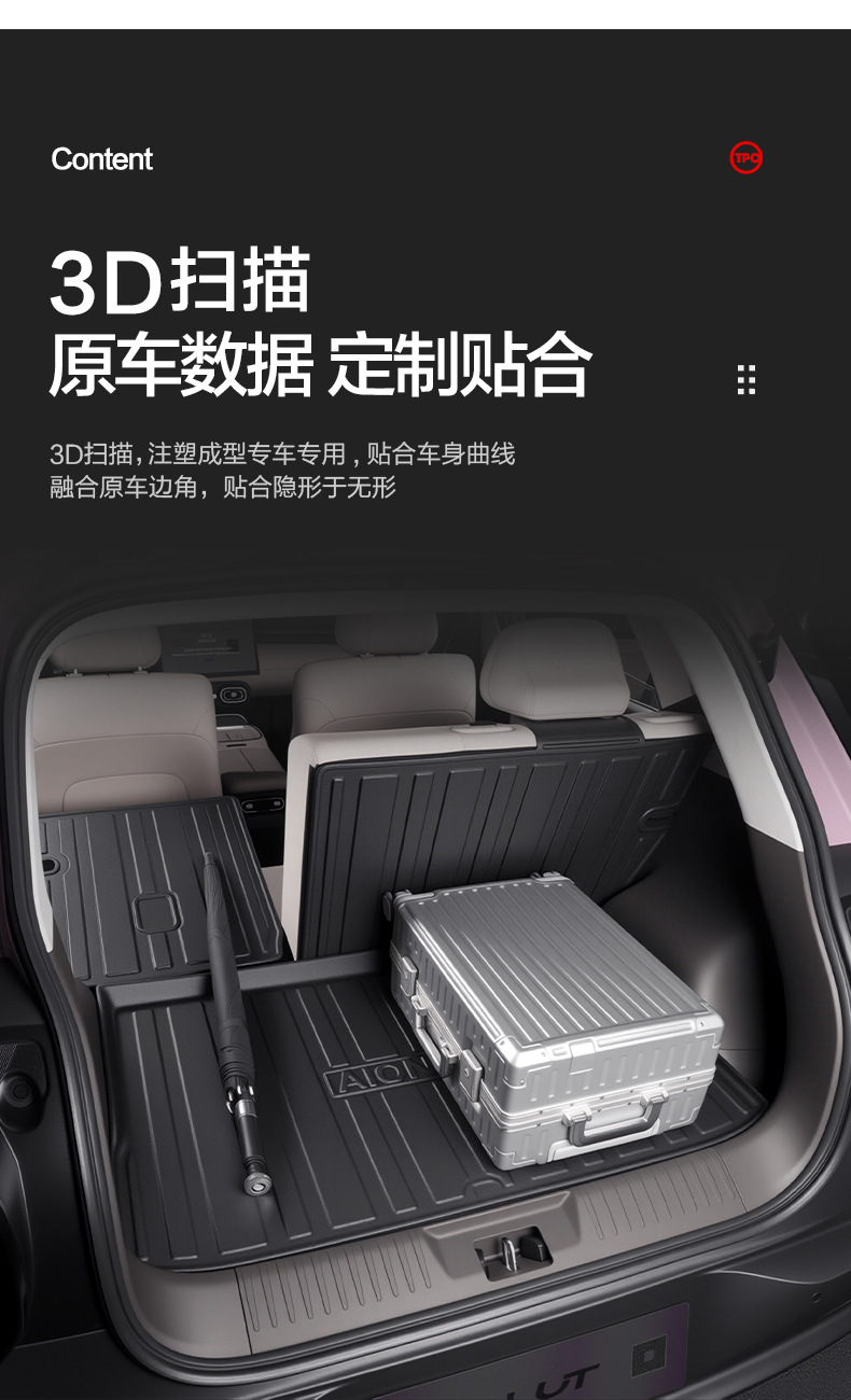 Gac Aian Ut Trunk Mat Car Supplies Interior Modification Accessories Special Car Interior Decoration Tpe Trunk Mat