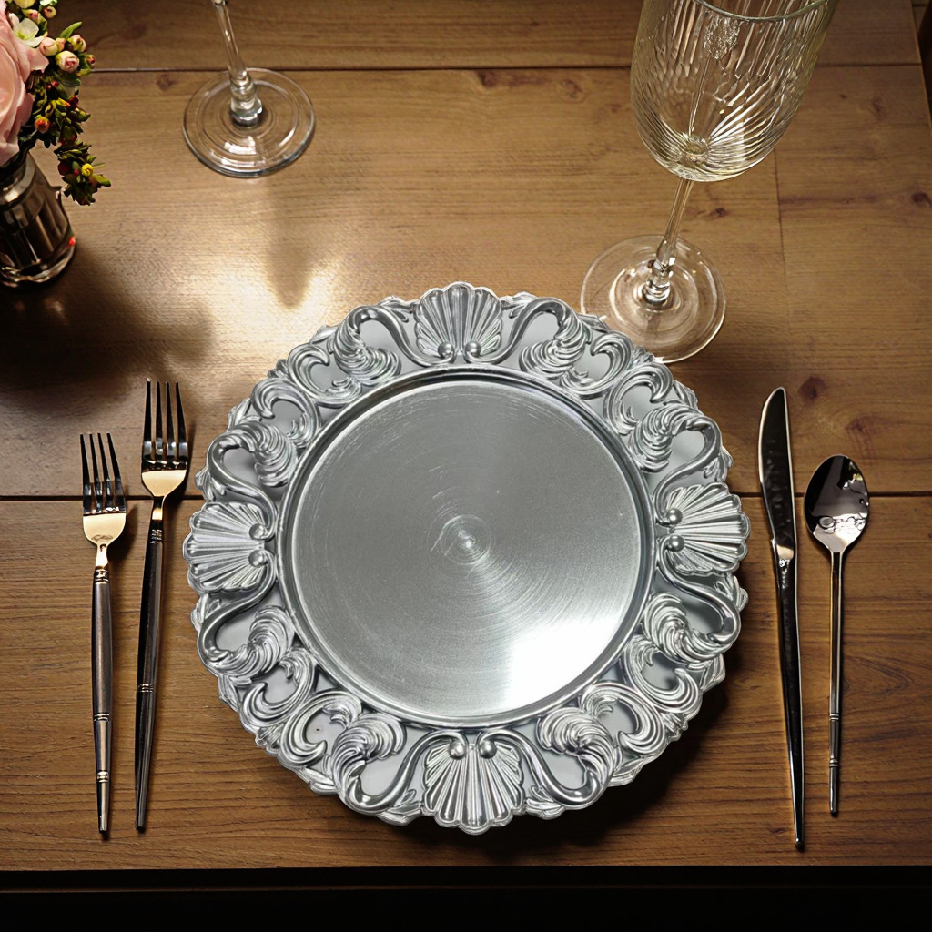 Ventas calientes de comercio exterior retro europeo decoración de mesa almohadilla de Navidad restaurante occidental circular irregular mesa almohadilla