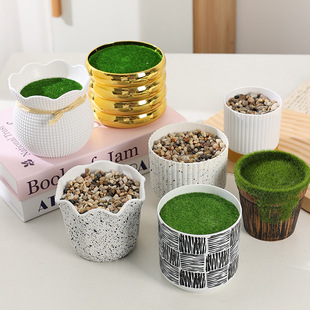 Special Plastic Foam Pot for Simulated Green Plants and Succulents DIY Creative Flower Arrangement Flocking Flower Shop Desktop Matchinging Flower Pot