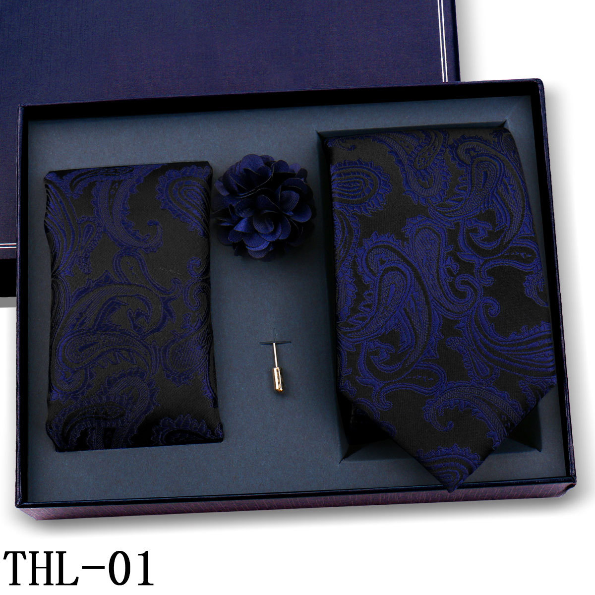 Juego de Corbata y Pañuelo para Hombre Poliéster para Bodas y Eventos de Negocios image 7