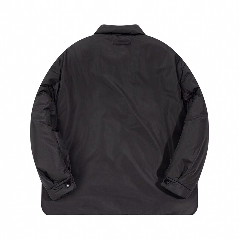 Autumn and Winter New High-Quality Original P Brand Classic Basic Style Pocket Triangle Iron Logo Lightweight Cotton Jacket Loose Fit