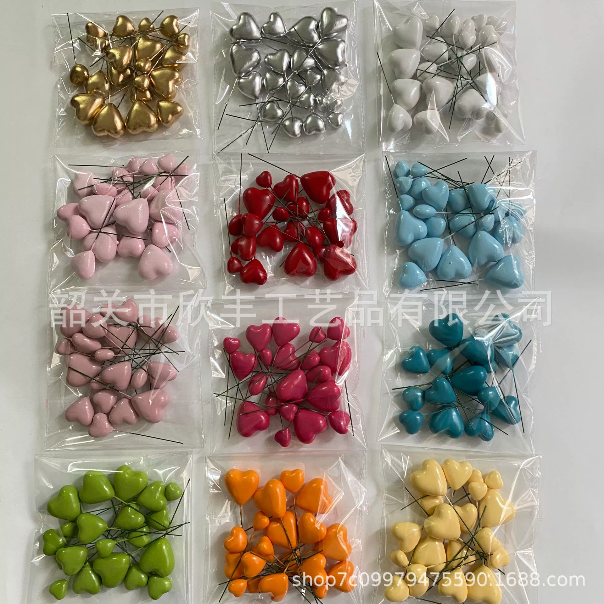 Love Foam 20 px Смешанная упаковка Торт Декоративный шар Золотой и серебряный порошок Синий Красный Любовь Торт ко дню рождения Плагин
