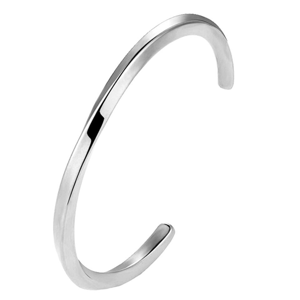 Mobius anillo pulsera femenina 4mm personalidad anillo trenzado pulsera 18K oro cuadrado trenzado Acero inoxidable pulsera letras