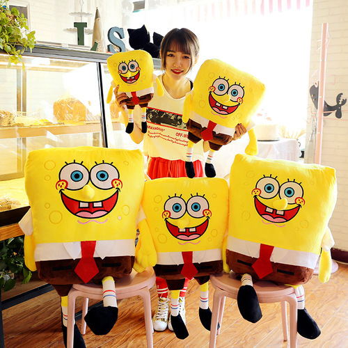 Plush toy wholesale Paidaxing SpongeBob SquarePants doll cloth doll pillow creative birthday gift dropshipping