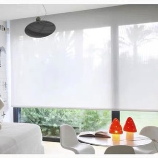 Cross-Border Special Supply of Smart Electric Sunshade Roller Blinds Office Bathroom Insulation Custom Curtains Factory Wholesale Price
