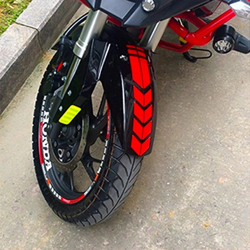 Motorcycle with stripes reflective car with fender sticker electric car arrow sticker_voghion.com