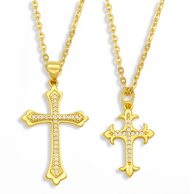 Hip Hop Stainless Steel Cross Necklace display picture 3