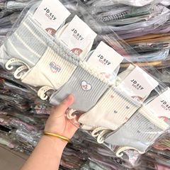 袜子批发女士中筒运动袜日韩小清新可爱卡通爱心学院风摆摊棉袜