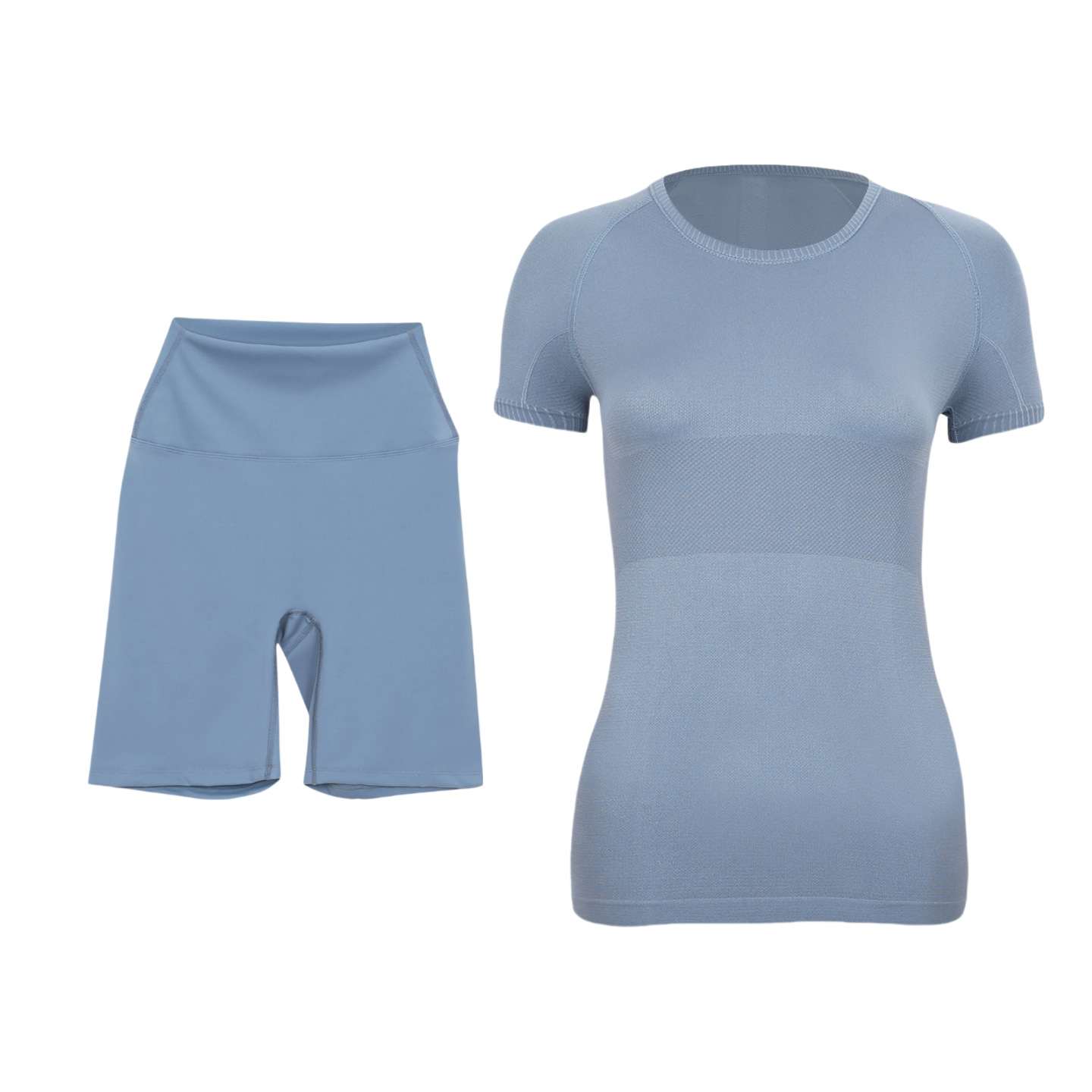 Women's Short Sleeve And Shorts Set Breathable Active Workout Outfit_voghion.com