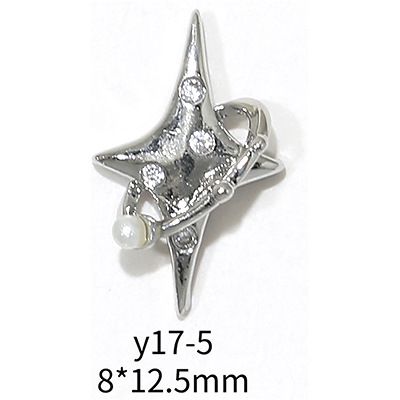 En línea popular LZ estrella mango circón joyería de uñas al por mayor amor cadena arco Rosa diamante decoración de uñas