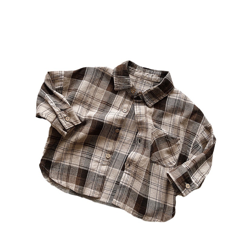 Camisa para niños de estilo coreano para niños Otoño retro Nueva chaqueta de manga larga Mori japonesa para Niñas Ropa para niños de moda de personalidad para niños