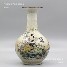 大清乾隆粉彩松鹤迎春赏瓶仿古瓷器做旧中式摆件古董古玩收藏默认