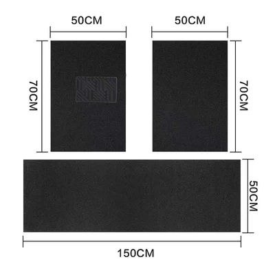 Universal Foot Pad universal easy to clean, self-cutting - black-wire-loop-three-piece-set