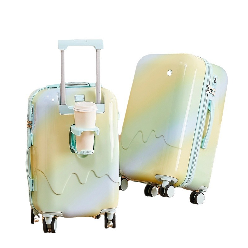[Fábrica cuidadosamente seleccionada] Maleta de helado degradado, maleta con ruedas para mujer, fuerte y duradera, contraseña de gran capacidad para estudiantes varones