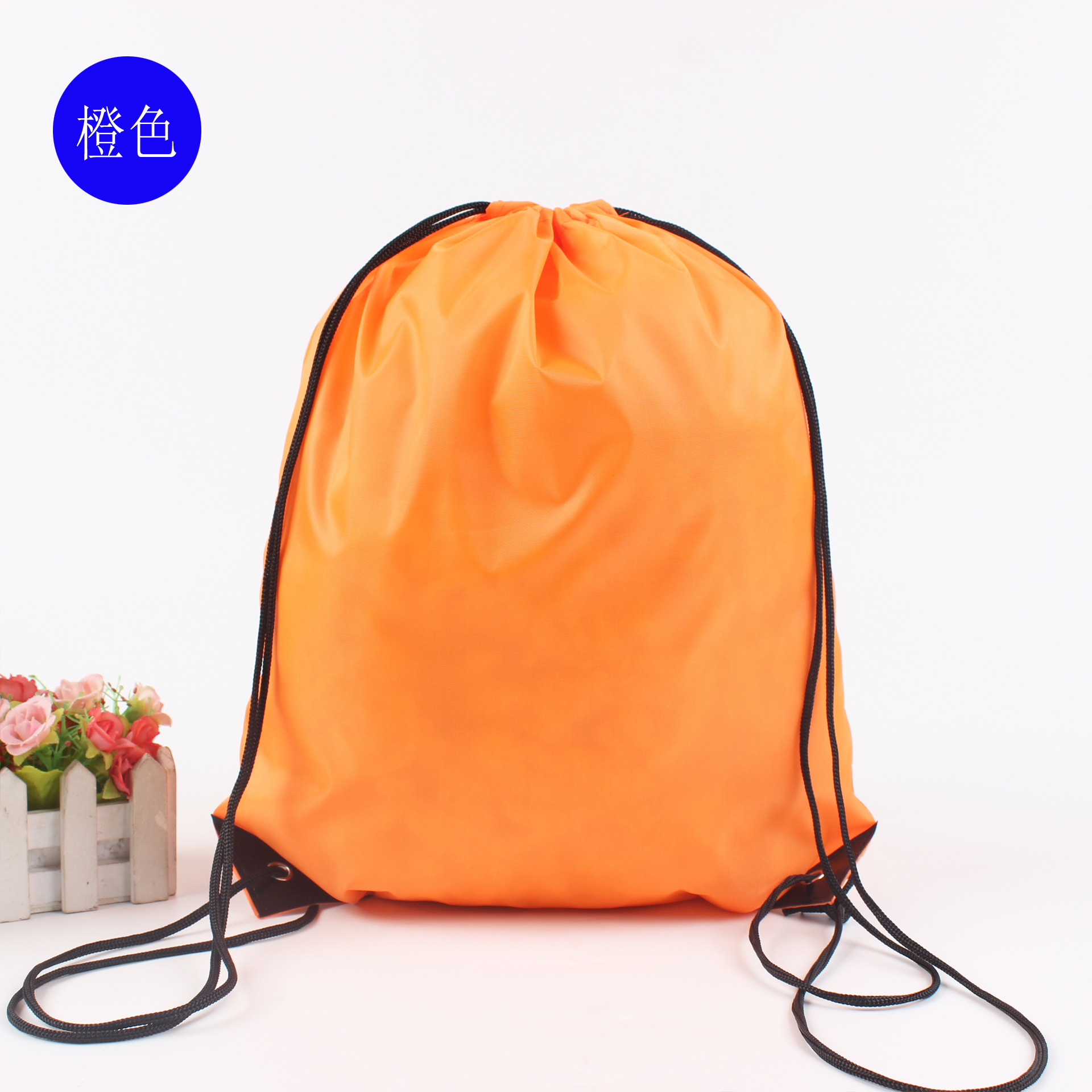 Fábrica directa 210D poliéster mochila con cordón mochila almacenamiento con cordón bolsa nylon publicidad bolsa logo image 9