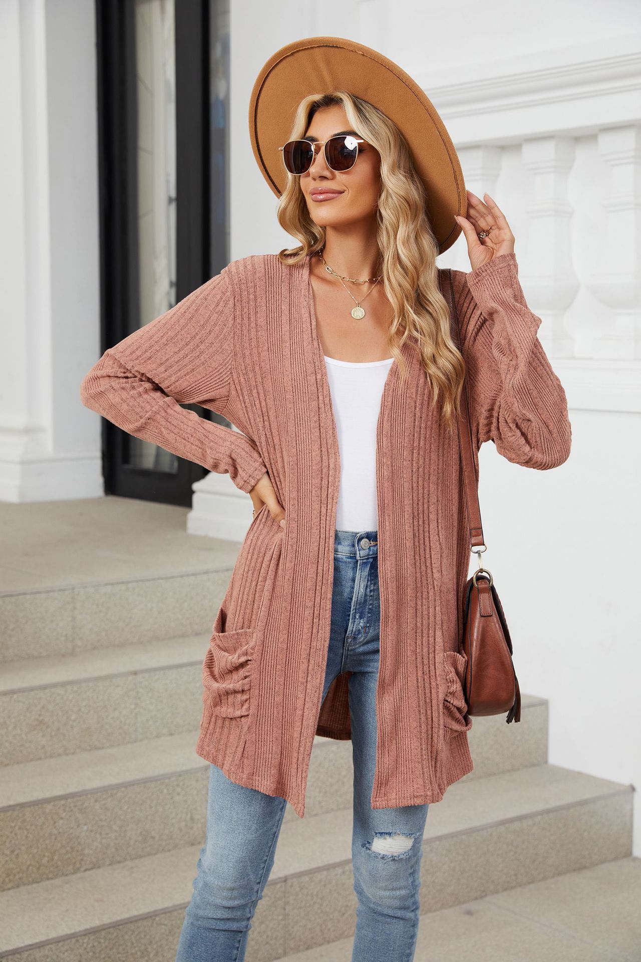 490g Weight Long Sleeve Sleeve Length Placket Placket Type Regular Sleeve Sleeve Type Nylon, Spandex, Polyester Fabric Type Long Top Length Cardigan Tops Type Holiday, Daily Occasion Collarless Neckline Regular Fit Fit Type Solid Color Pattern Winter, Autumn Season Women's Gender Casual, Elegant Style Wholesale Women's Casual Elegant Solid Color Long Sleeve Sweaters & Cardigans 1