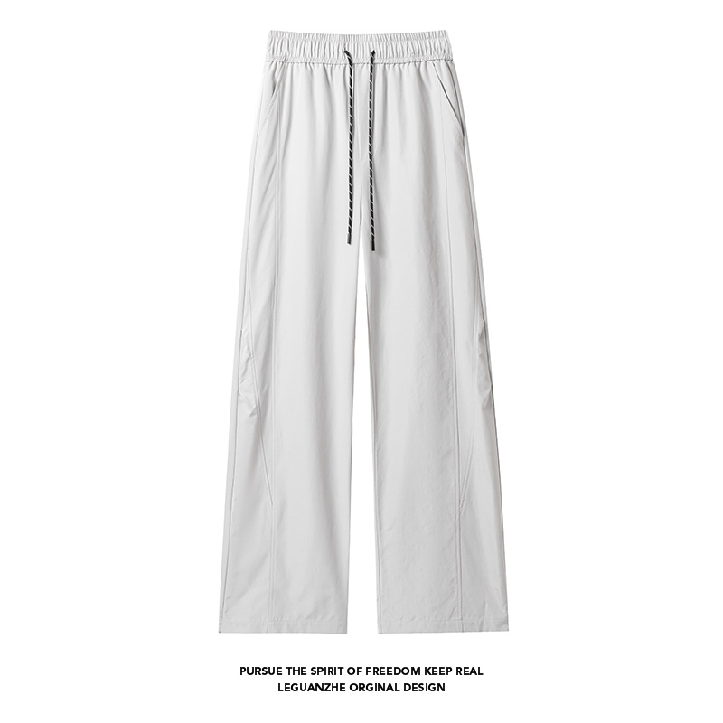 Schräg geschnittene, plissierte Cargohose im amerikanischen Herbststil für Herren – lässige Hose mit weitem Bein und geradem Bein_voghion.com