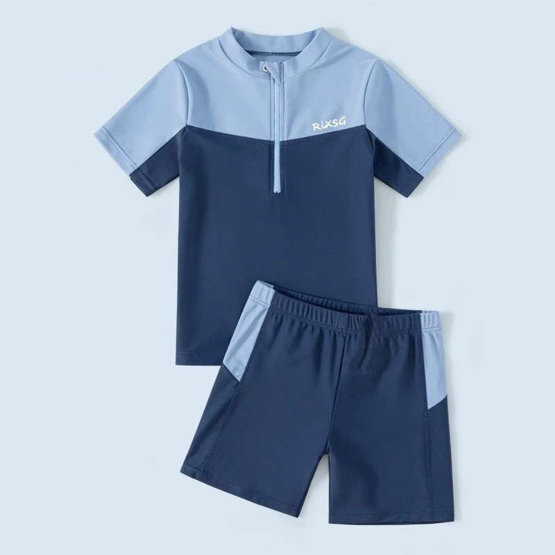 Children's Swimwear Boys' Split Big Boy's Swimwear 2024 New Teenage Professional Training Swimwear