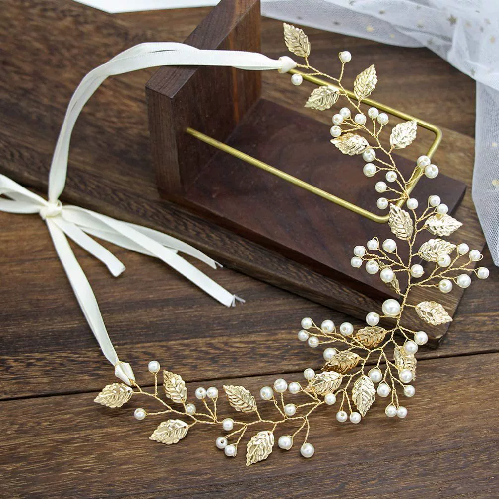 Ran Color Amazon горячий головной убор невесты сусальное золото жемчужная повязка для волос аксессуары для волос для свадьбы невесты