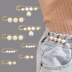 Waist-shrinking pin buckle to change the waistband of trousers, a small artifact to fix pants and clothes, fashionable and versatile, decorative, anti-leak pins and brooches