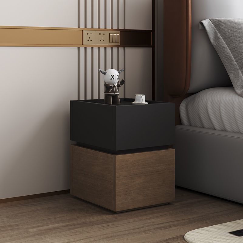 Italian Minimalist Building Block Bedside Table Light Luxury Modern Simple Bedroom New Solid Wood Creative Storage Cabinet