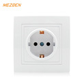 欧洲标准欧标插座16A 220V德式欧规墙壁插座白色面板CE认证