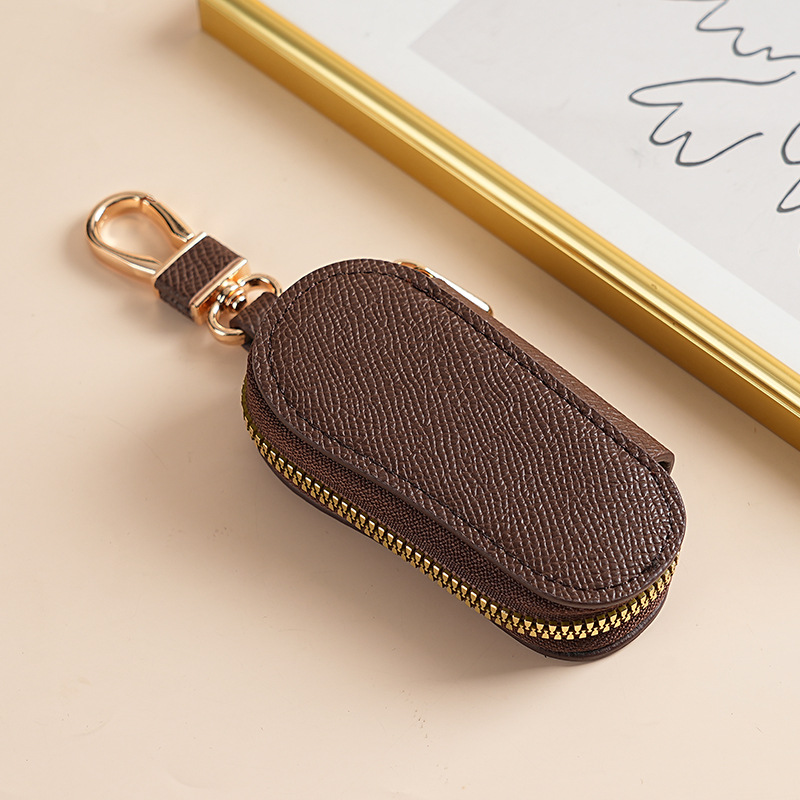 Bolsa de llaves pu transfronterizas para hombres de color sólido estilo coreano para hombres y mujeres bolsas de llaves de automóviles universales