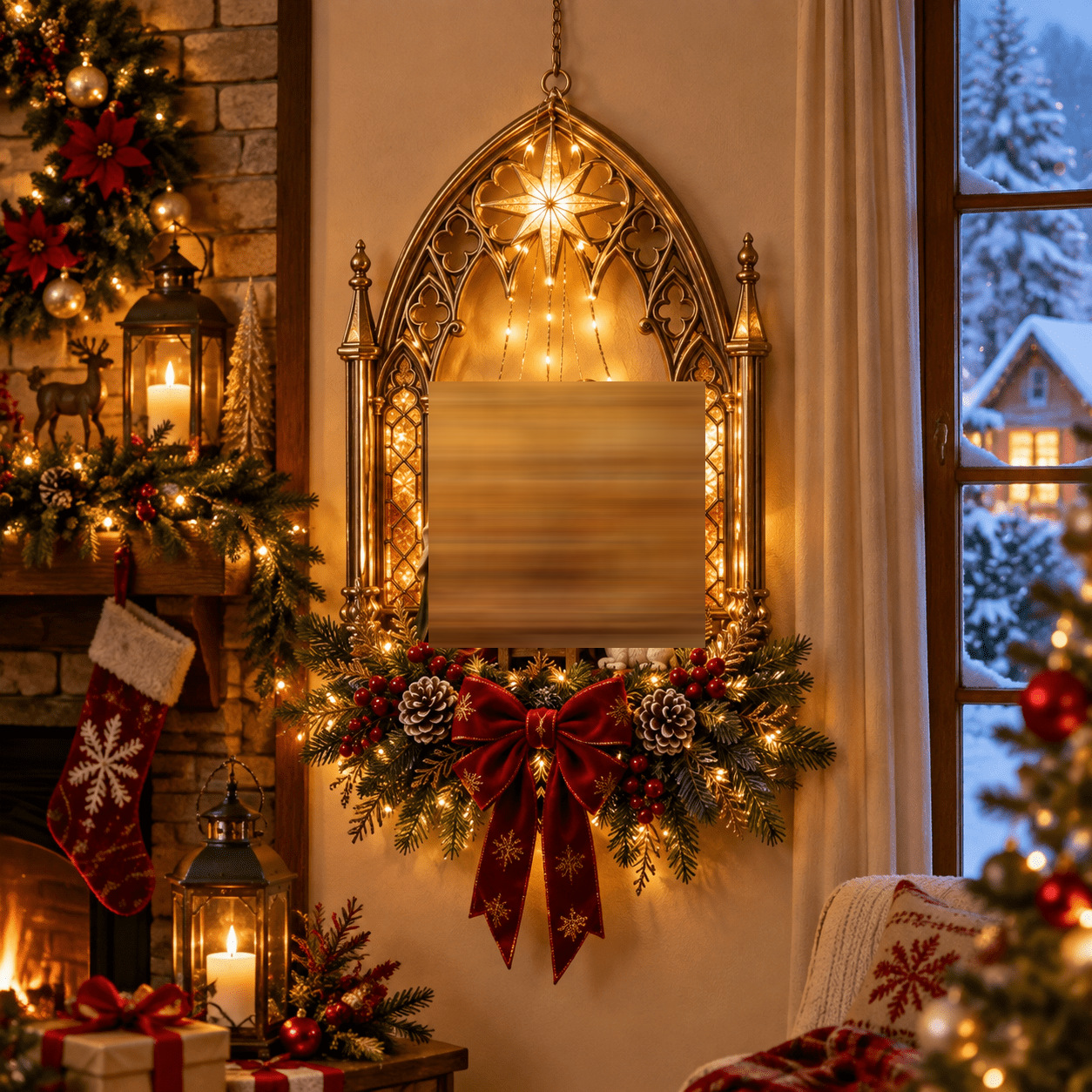 Decoración de Pared Luminosa del Nacimiento de Acrílico para Navidad