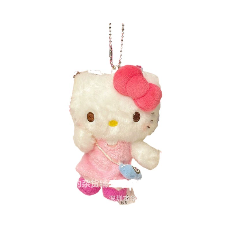 Плюшевый подвес (Sanrio Hello Kitty) милая кукла-брелок, 10–15 см, бархатная ткань, волокно PP