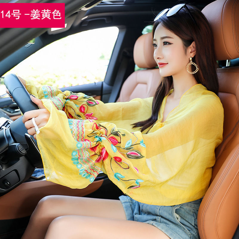 开车神器防晒衣披肩女夏季薄款斗篷骑车开车丝巾防紫外线披风两用|ms