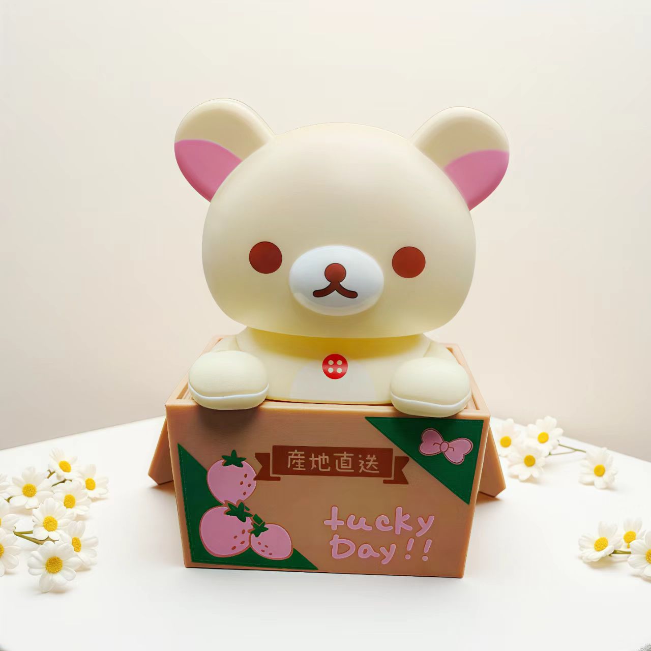 New Creative Panda Doll Cartoon Animal Car Ornament Box Panda Car Children's Gift Gift