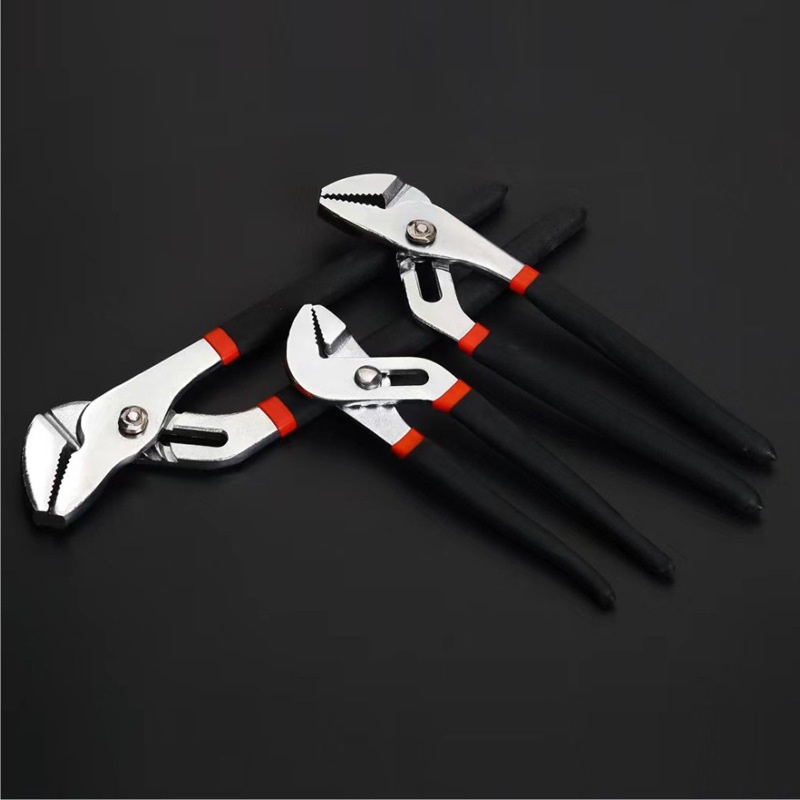 久力双色沾塑水泵钳A3水管钳汽修工具管子钳 换档式机修活动钳子