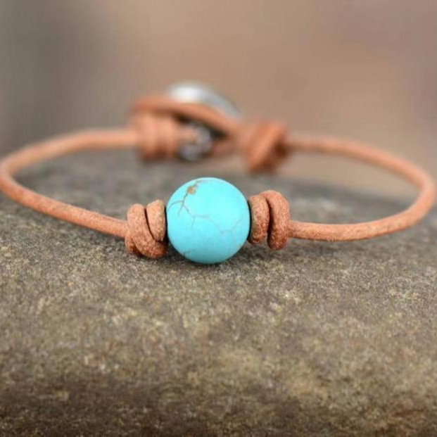Pulsera Tejida de Piedras Naturales de 108 Cuentas Hecha a Mano para Hombre y Mujer