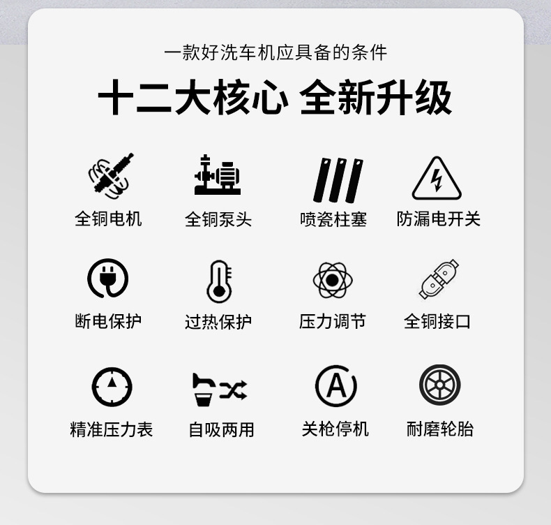 Commercial Car Washing Machine 220V High Power 380V for Car Wash Shops and Farms with Hose Reel Commercial Car Washing Machine