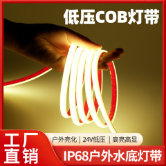 水底灯带cob灯带防水320灯24伏灯明装防水柔性家装中山超薄灯条