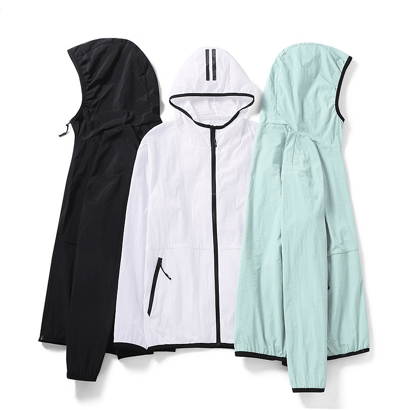Summer Thin Sunscreen Clothing Men's Ice Silk Breathable Fishing UV Protection Skin Clothing Outdoor Sports Couple Jacket