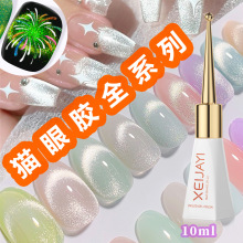 2025新款仙甲依晶石猫眼胶全系列 晶石猫眼小灯泡跨境热销 甲油胶