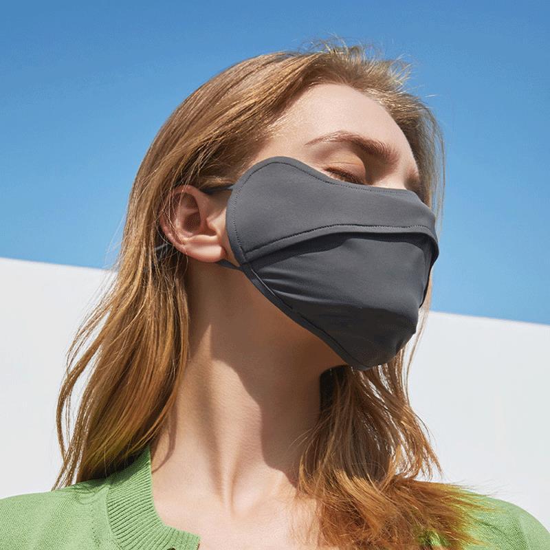 Mascarilla para el cuello para mujer, protector solar exterior de seda, protección para los ojos, parasol, protección UV para las partes del contorno de los ojos, protección UV para conducir, protección UV para ciclismo, seda de hielo.