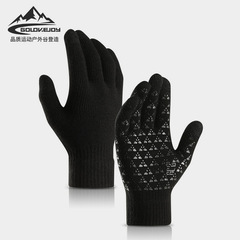 Winter touch screen gloves for men and women wool knitted warm plus velvet thickened driving and cycling couple students DZ32