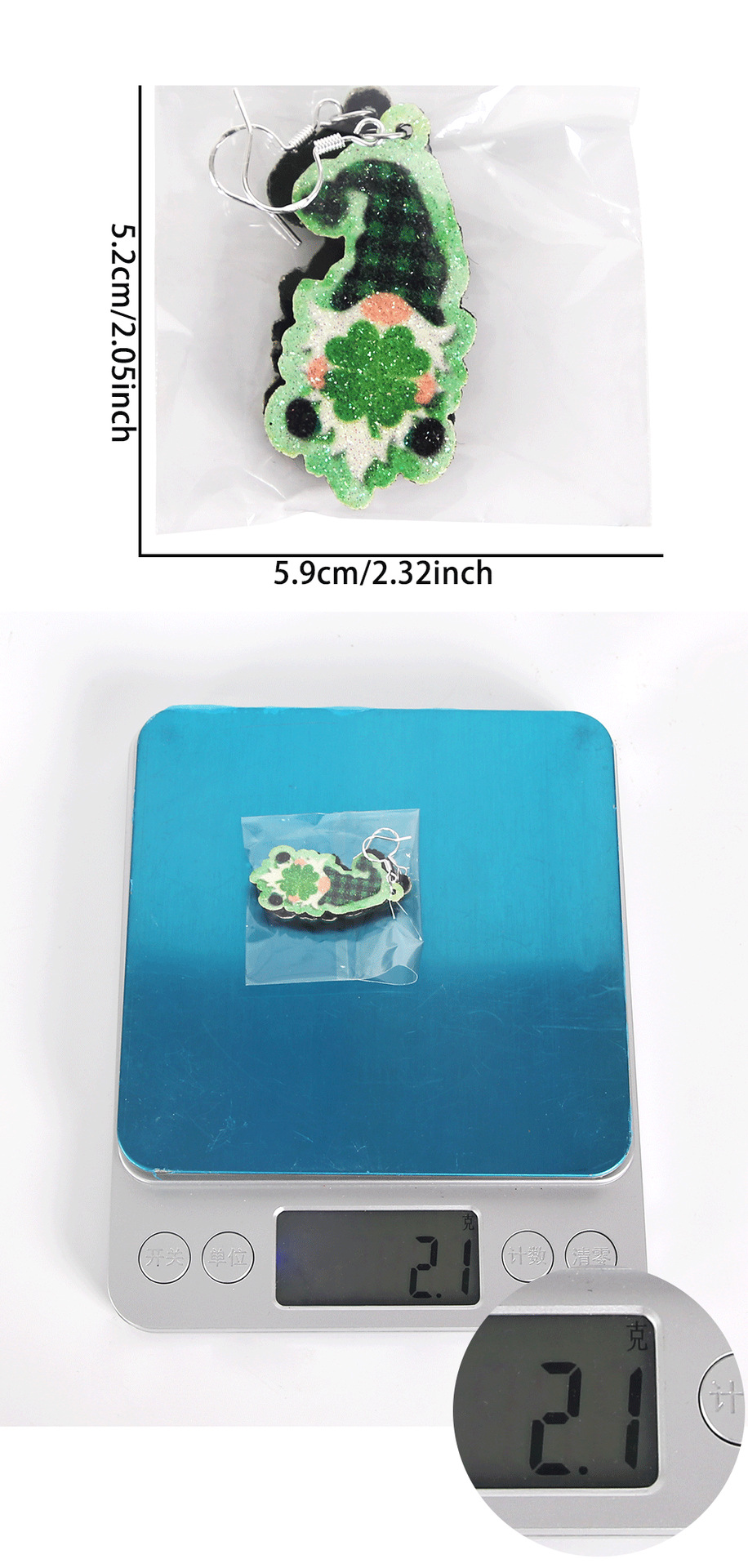 6g Weight Drop Earrings Event & Party Supplies 1 Pair Quantity Party, Festival Occasion Gretel Material St. Patrick Festival Shamrock, Cartoon, hat Pattern Cute Style Handmade Craft 1 Pair Cute Shamrock Cartoon Hat Gretel 5