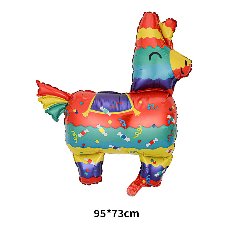 Globo de cactus transfronterizo Fiesta de carnaval Decoración Película de aluminio Burrito TACO Globo FIESTA Set