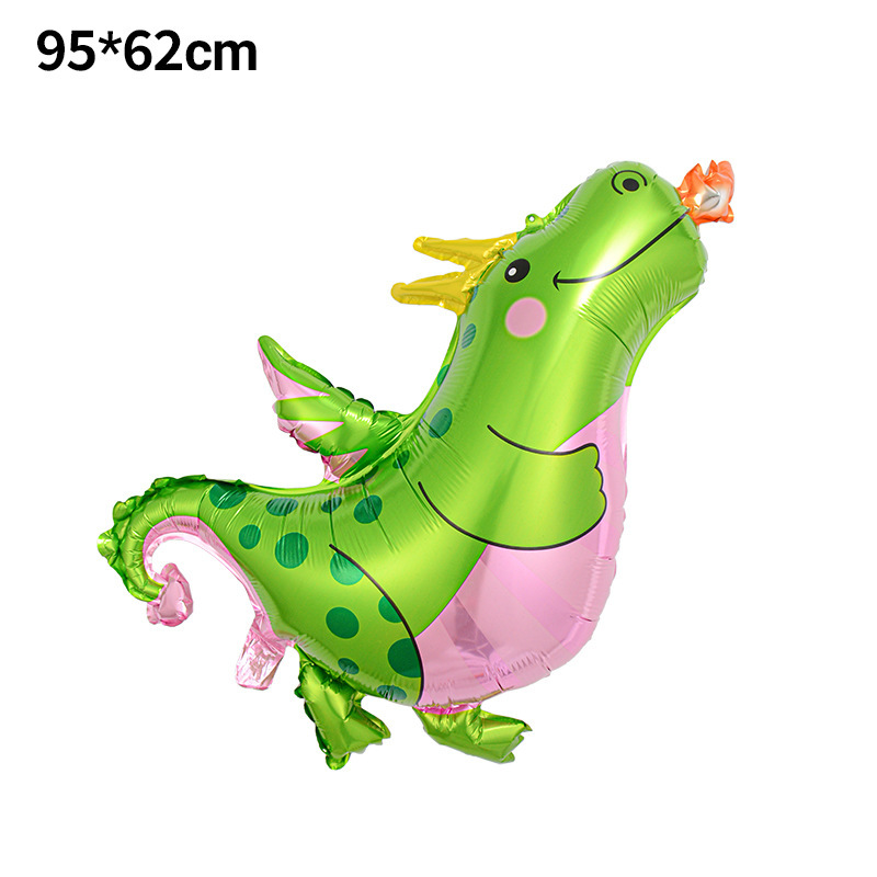 Globos de aluminio con diseño de animales de dibujos animados con temática de dinosaurios para decoraciones de fiestas de cumpleaños infantiles image 16