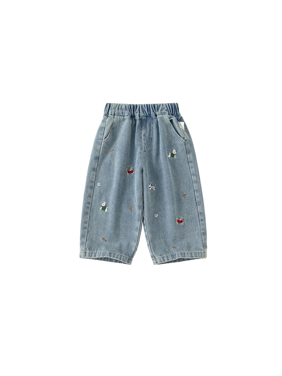 Ropa infantil Youbao, jeans para niñas, pantalones de dibujos animados para primavera y otoño, pantalones largos para niñas pequeñas, pantalones anchos para niñas, a la moda.