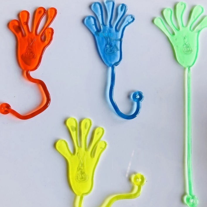 Children's Nostalgic Elastic Stretchable Adhesive Glove Large Climbing Glove Novelty Prank Toy